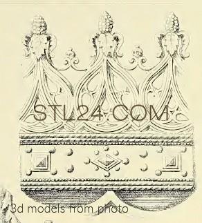 Панели резные (CARVED PANEL_1318 -  | 3D model 3DSMAX / OBJ / STL) 3D модель для ЧПУ станка